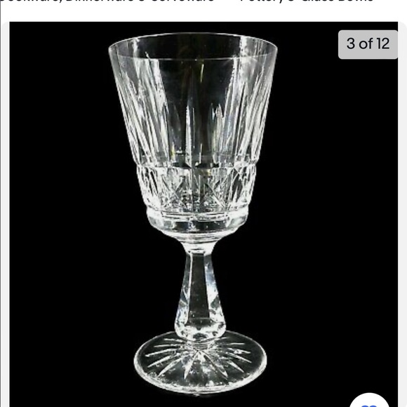 Waterford Rosslare Crystal Water Goblet - Picture 2 of 5